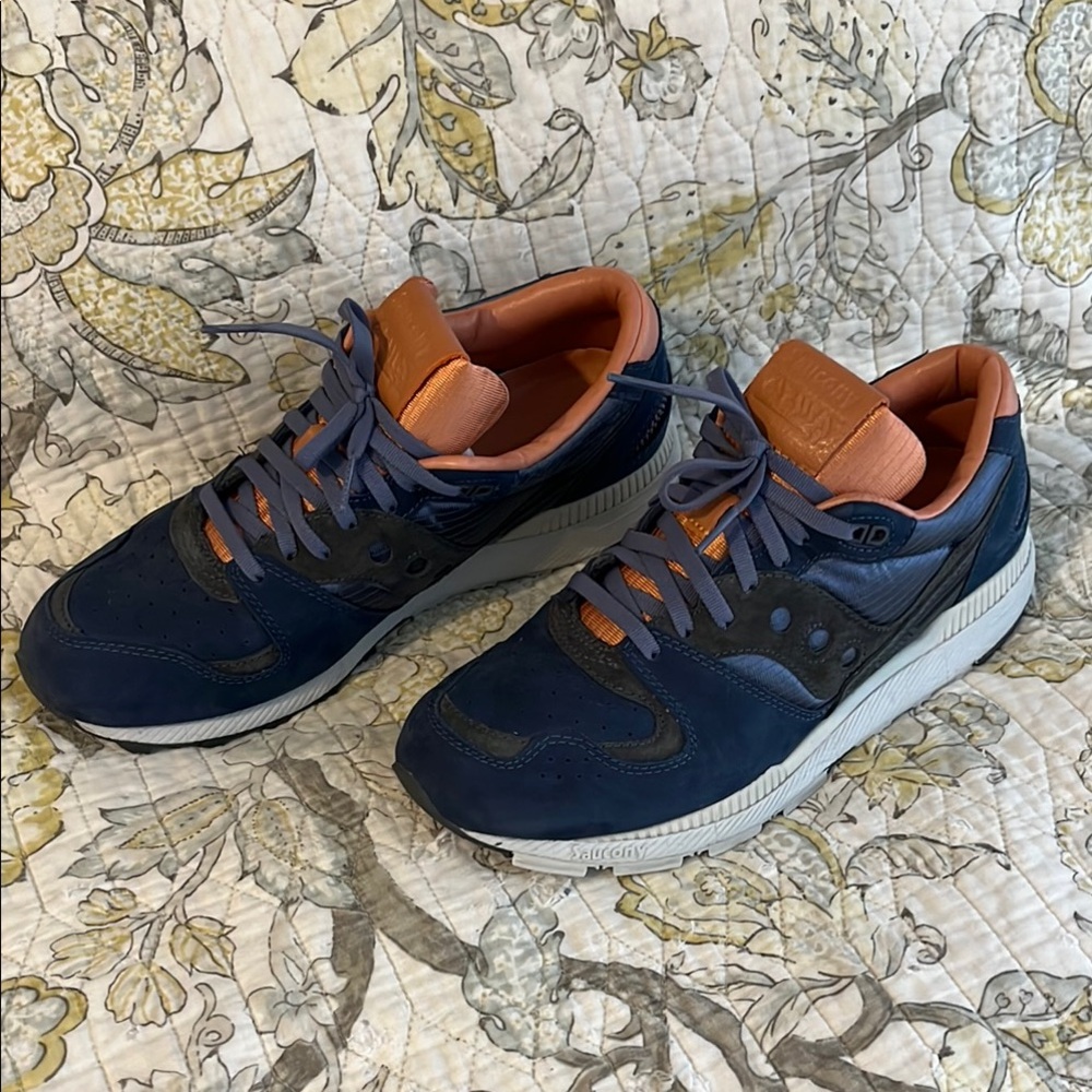 Saucony Azura Blue and Orange Sneakers